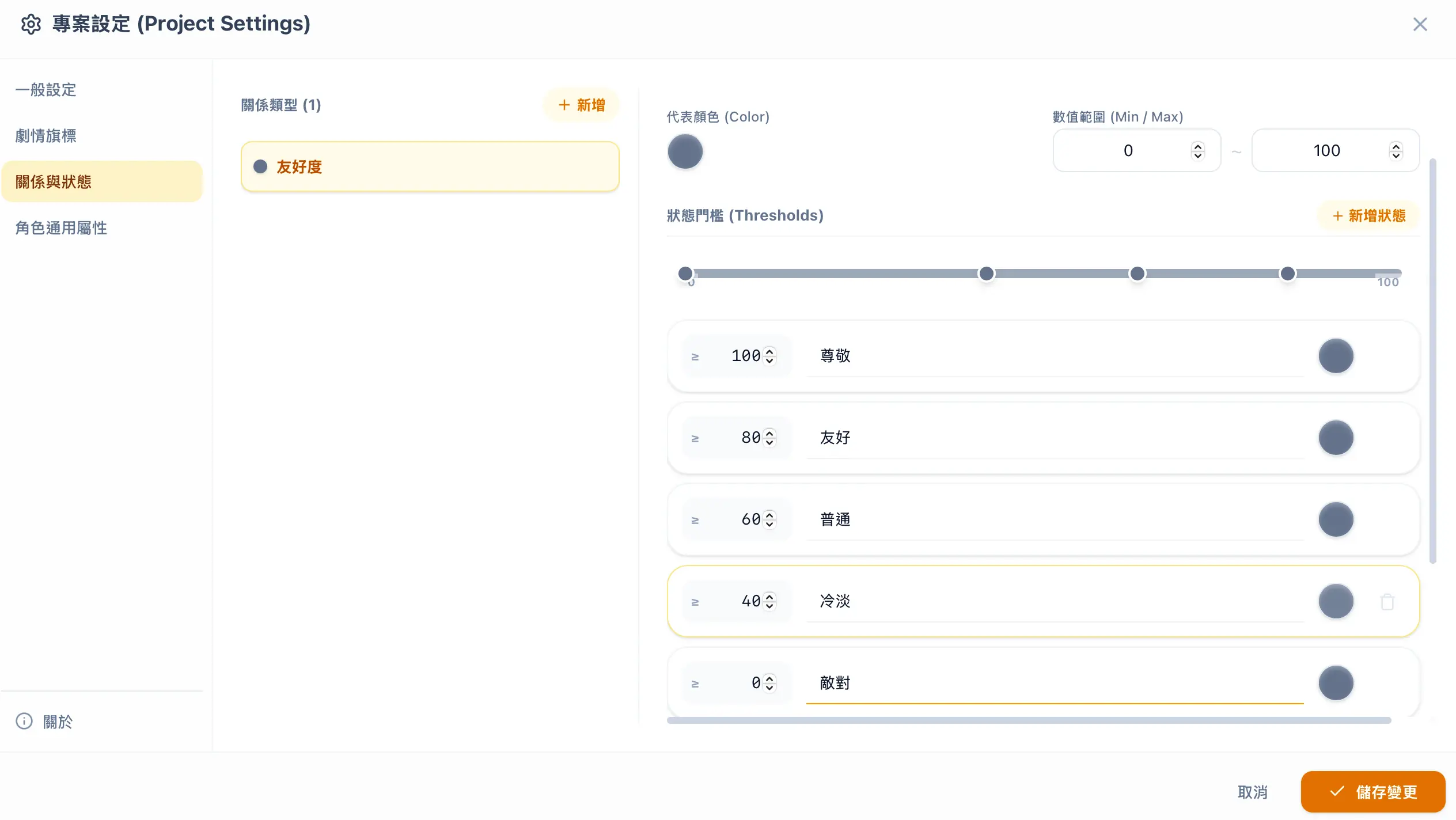 關係與狀態